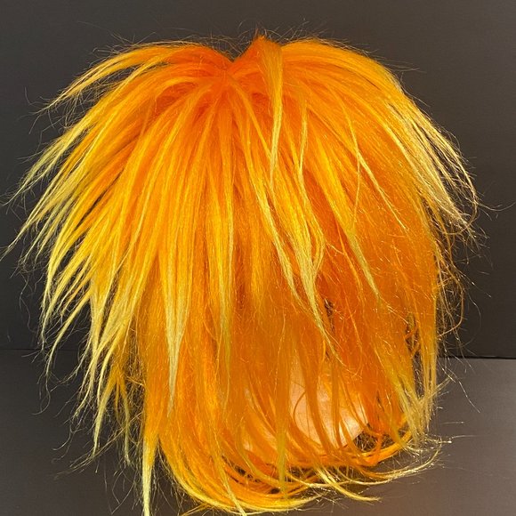 Halloween Wig Orange Rocker Punk Lorax Costume Synthetic - Picture 3 of 3